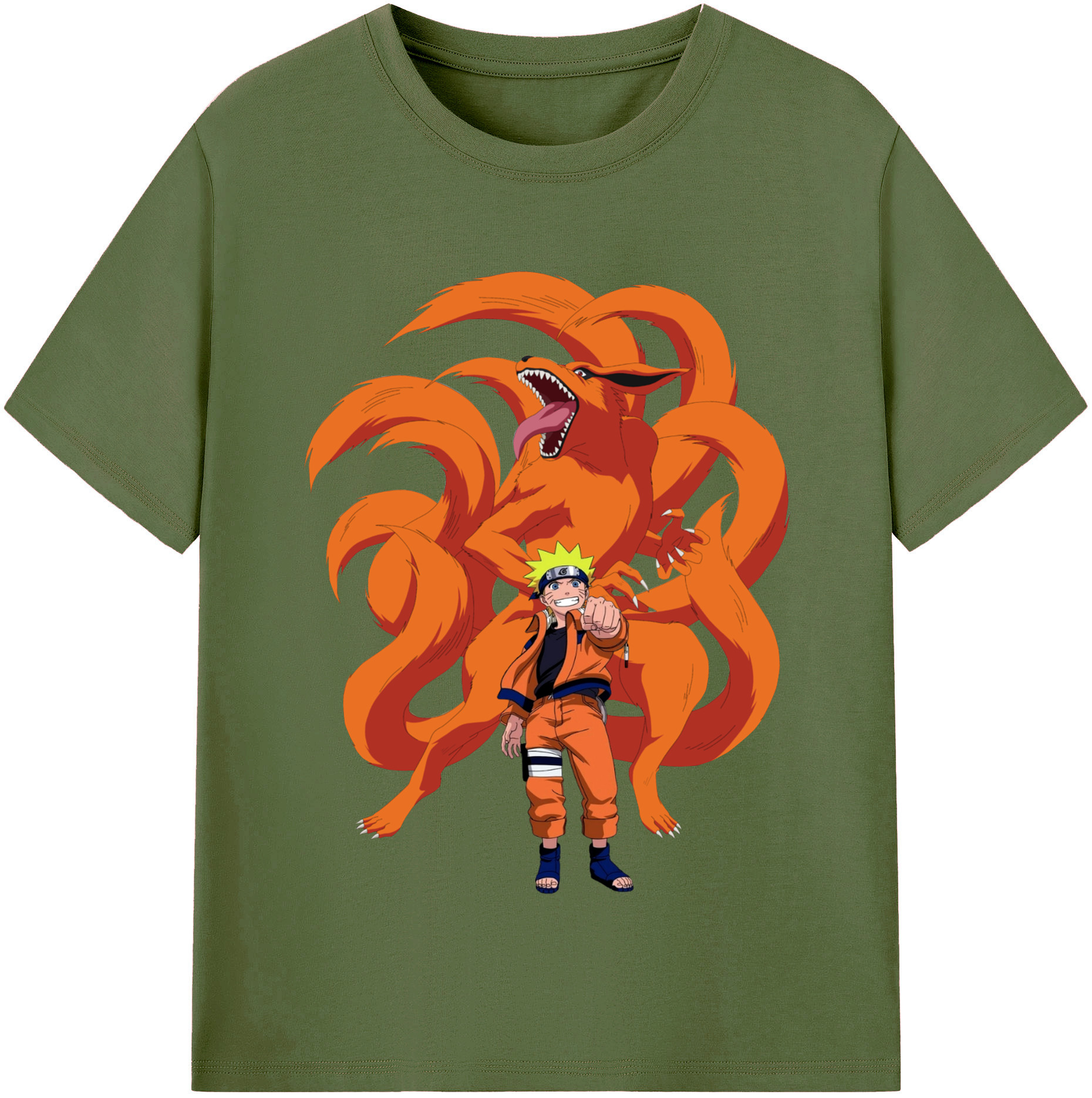 （画像用） NARUTO -ナルト- うずまき ナルト Uzumaki Naruto 綿100％半袖Tシャツ（フロントプリント）